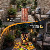 Colorful Sunflower Glow Solar Garden Lantern