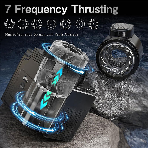 Telescopic Rotating Vibration Electric Camera Masturbation Cup