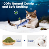 Potaroma Bite-Sized Realistic Flopping Fish Cat Toy, 3-Pack