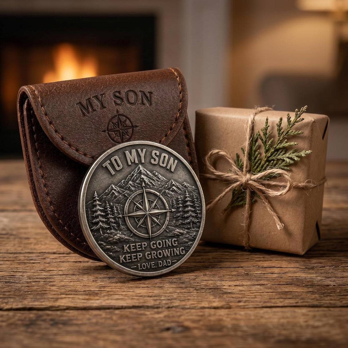 To My Son Inspirational Keepsake Coin From Dad