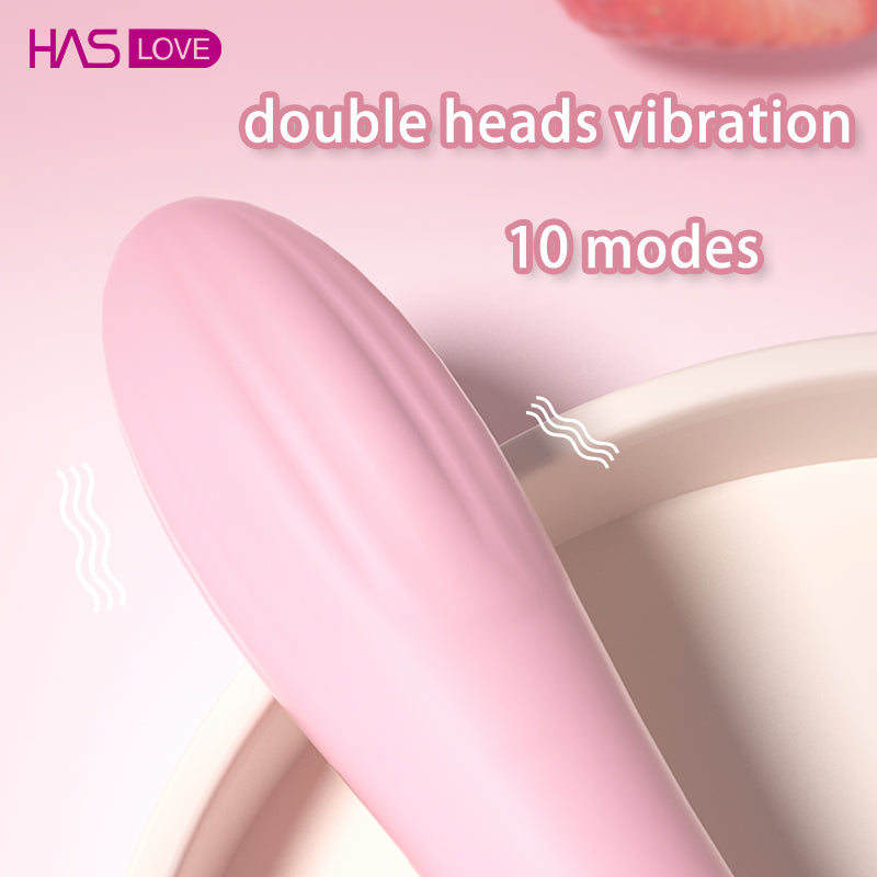 10 Vibration Modes Heated Double-Headed Female Masturbator