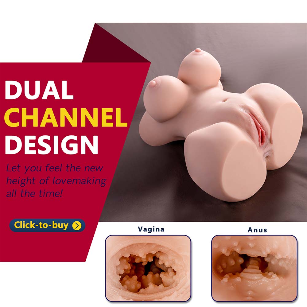 Mature Woman Half Body Silicone Realistic Doll Ass Vagina Buttocks
