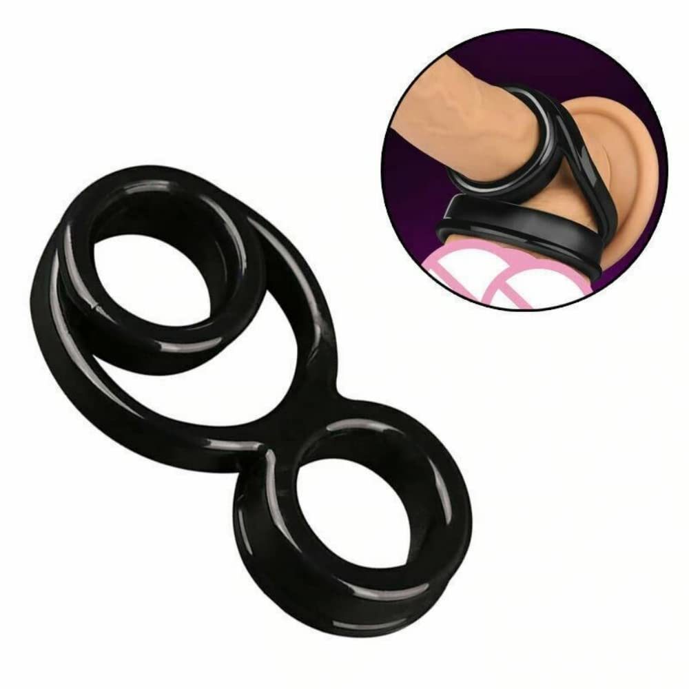 Cock Ring With Ball Strap Stretchy Double Penis Rings