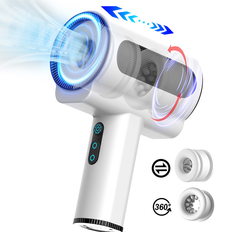 Automatic 5 Thrusting Sucking and 7 frequency vibrations Handheld Male Masturbator