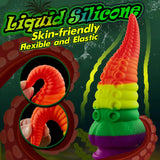 Colorful Tentacle Dildo With Suction Cup Huge Anal Plug 8.66 Inch