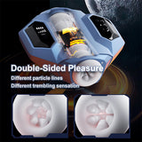 2024 New Galaxy Battleship Telescopic Clip Men's Smart Dual Channel Male Masturbator