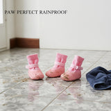 Rubber Rain Boots for Pets. 4-Pack Protective Footwear