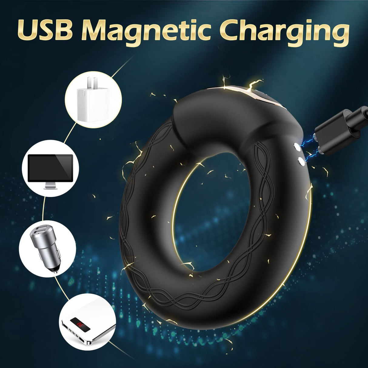Vibrating Cock Ring 10 Vibrations with Heating