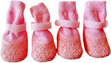 Rubber Rain Boots for Pets. 4-Pack Protective Footwear