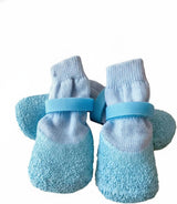 Rubber Rain Boots for Pets. 4-Pack Protective Footwear
