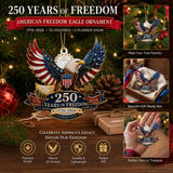 1776–2026 Freedom Eagle Christmas Ornament