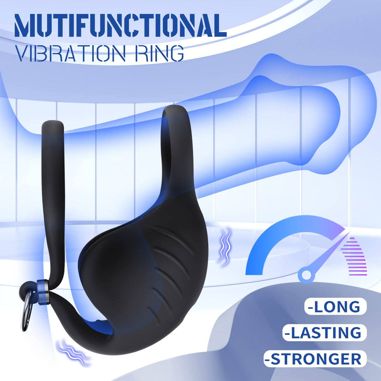 Vibrating Cock Ring 9 modes Male Vibrator