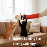 Cats Puppet Wrestler Cat Wrestling Toy Puppet Interactive Hand Puppet With Tough Padding Creative Home Pet Boredom-Busting Toys
