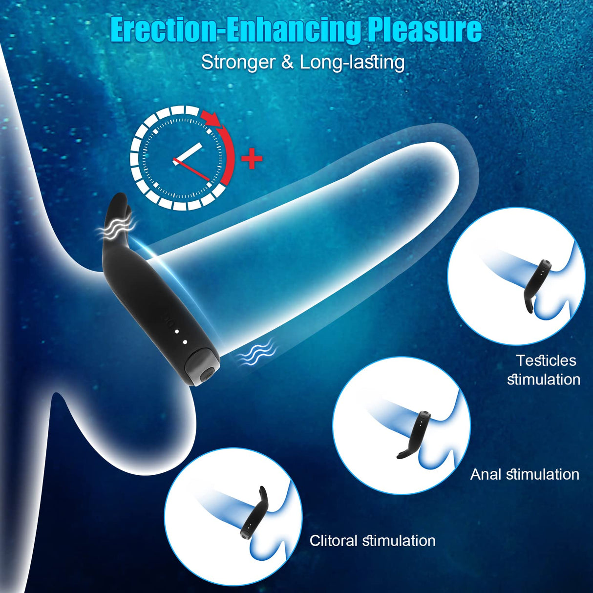 10 Vibration Modes Rabbit Design Penis Rings