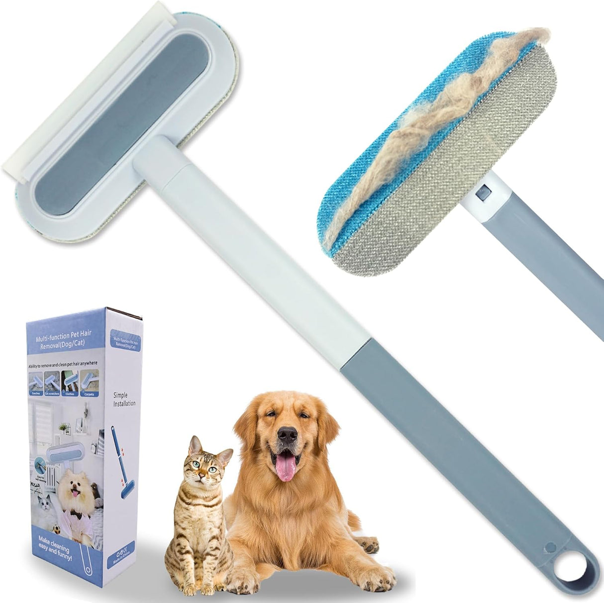 4 in 1 Multifunctional Pet Hair Removal Tool 2 Pack