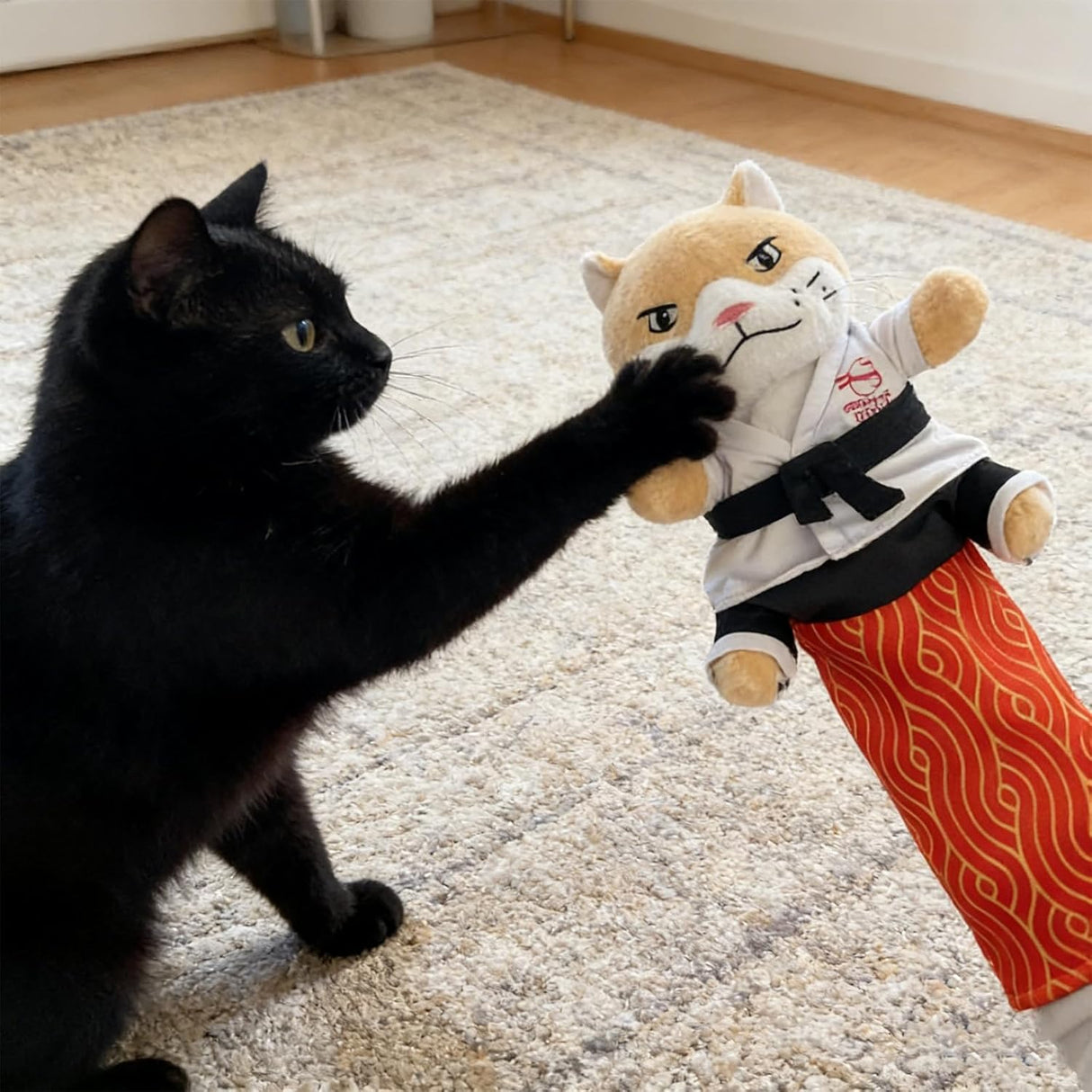 Cats Puppet Wrestler Cat Wrestling Toy Puppet Interactive Hand Puppet With Tough Padding Creative Home Pet Boredom-Busting Toys