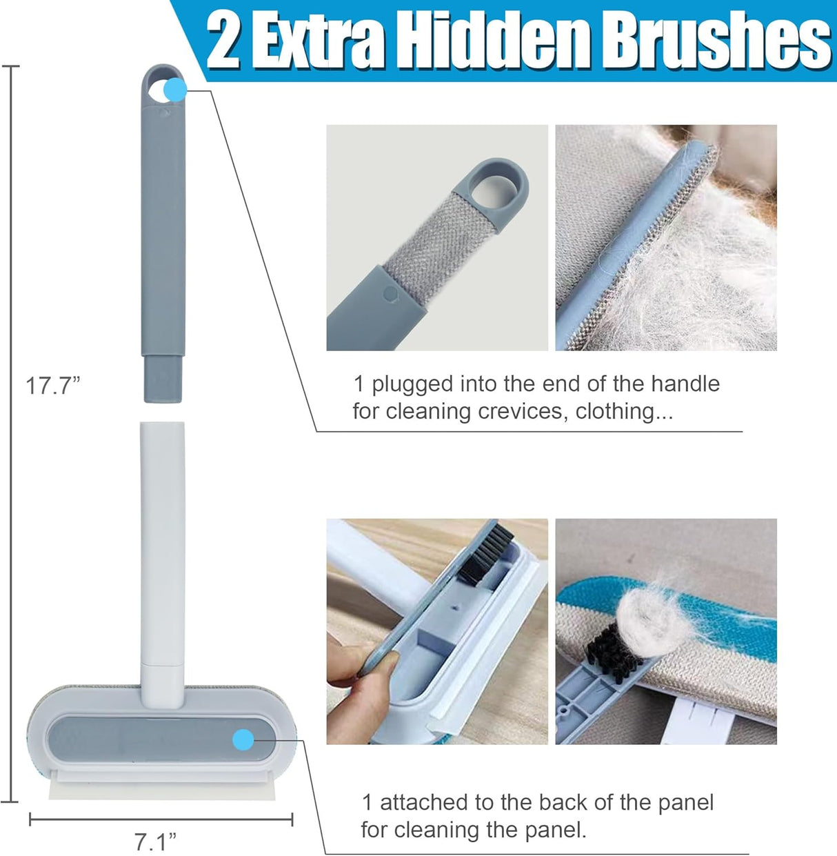 4 in 1 Multifunctional Pet Hair Removal Tool 2 Pack