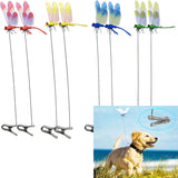 8 Pack 3D Dragonfly Garden Stakes Decor