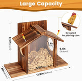 Wooden Squirrel Feeder