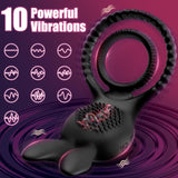 4in1 Penis Ring Vibrator 10 Vibrations C & G Spot Vibrator