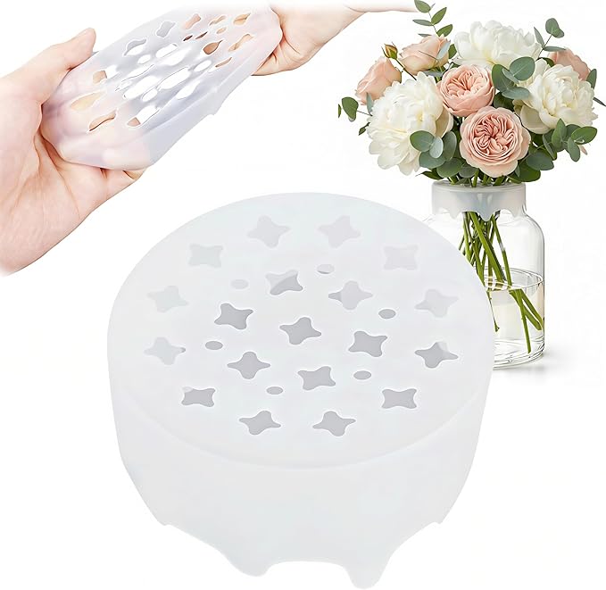 Silicone Blossom Grid Flower Arranger 3 Pack