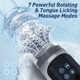 XR3 Wearable 7 Vibrating Sucking Rotation Tongue Licking Automatic Male Sex Toys