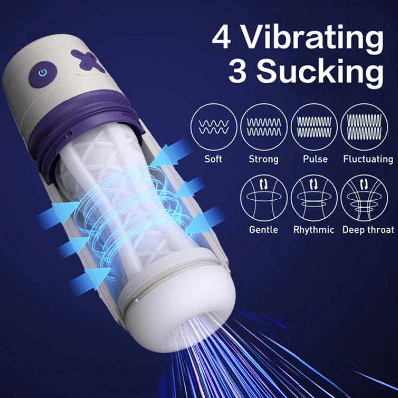 7 Types Of Vibration Thrusting And Sucking APP Remote Control Masturbation Cup