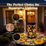Colorful Sunflower Glow Solar Garden Lantern