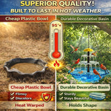 Solar Cascade Hanging Bird Bath Fountain