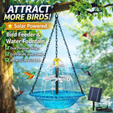 Solar Cascade Hanging Bird Bath Fountain
