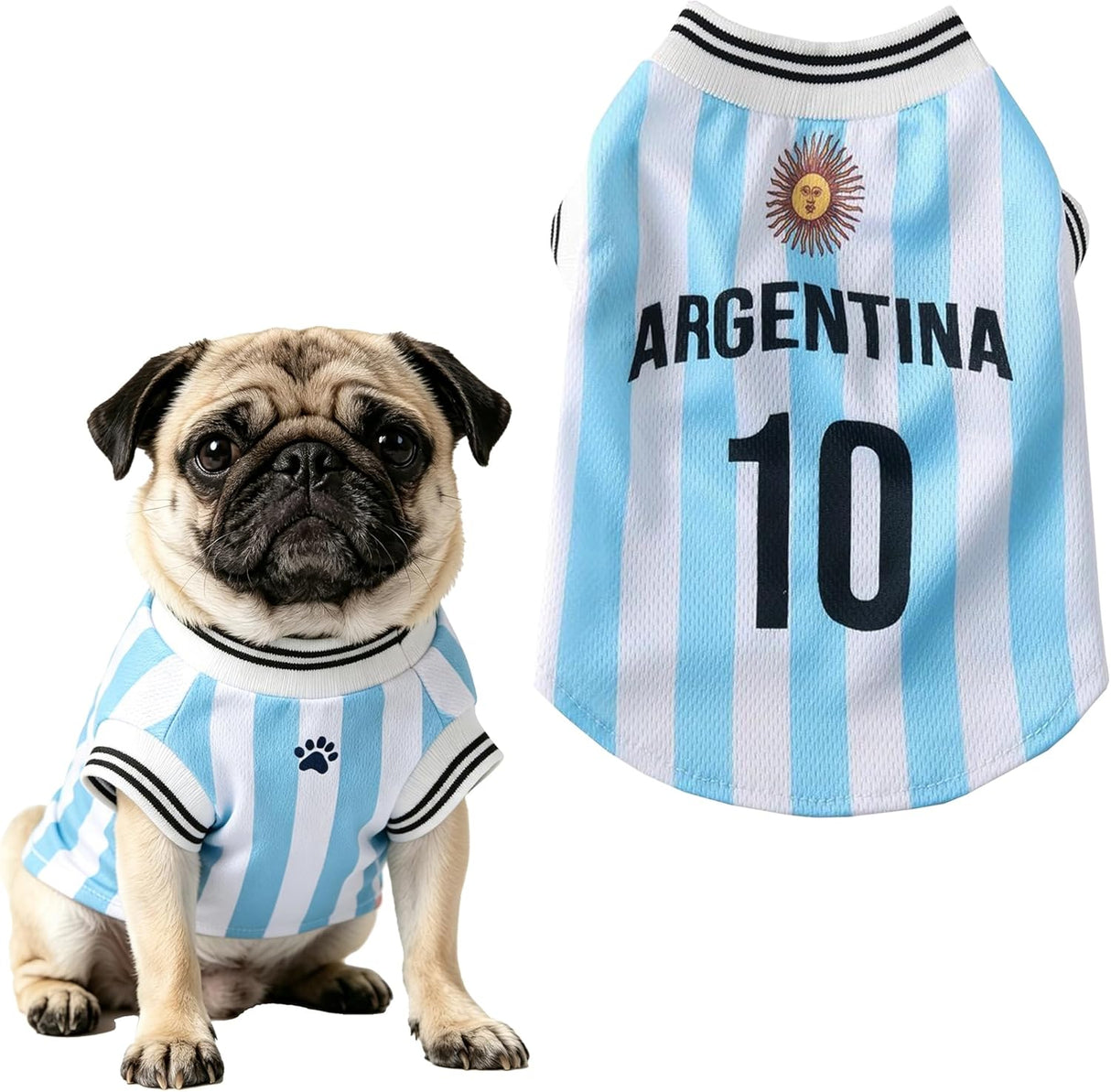 Mesh Breathable Pet Dog & Cat Soccer Jersey 2 Pack
