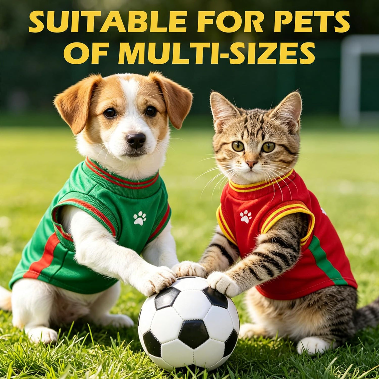 Mesh Breathable Pet Dog & Cat Soccer Jersey 2 Pack