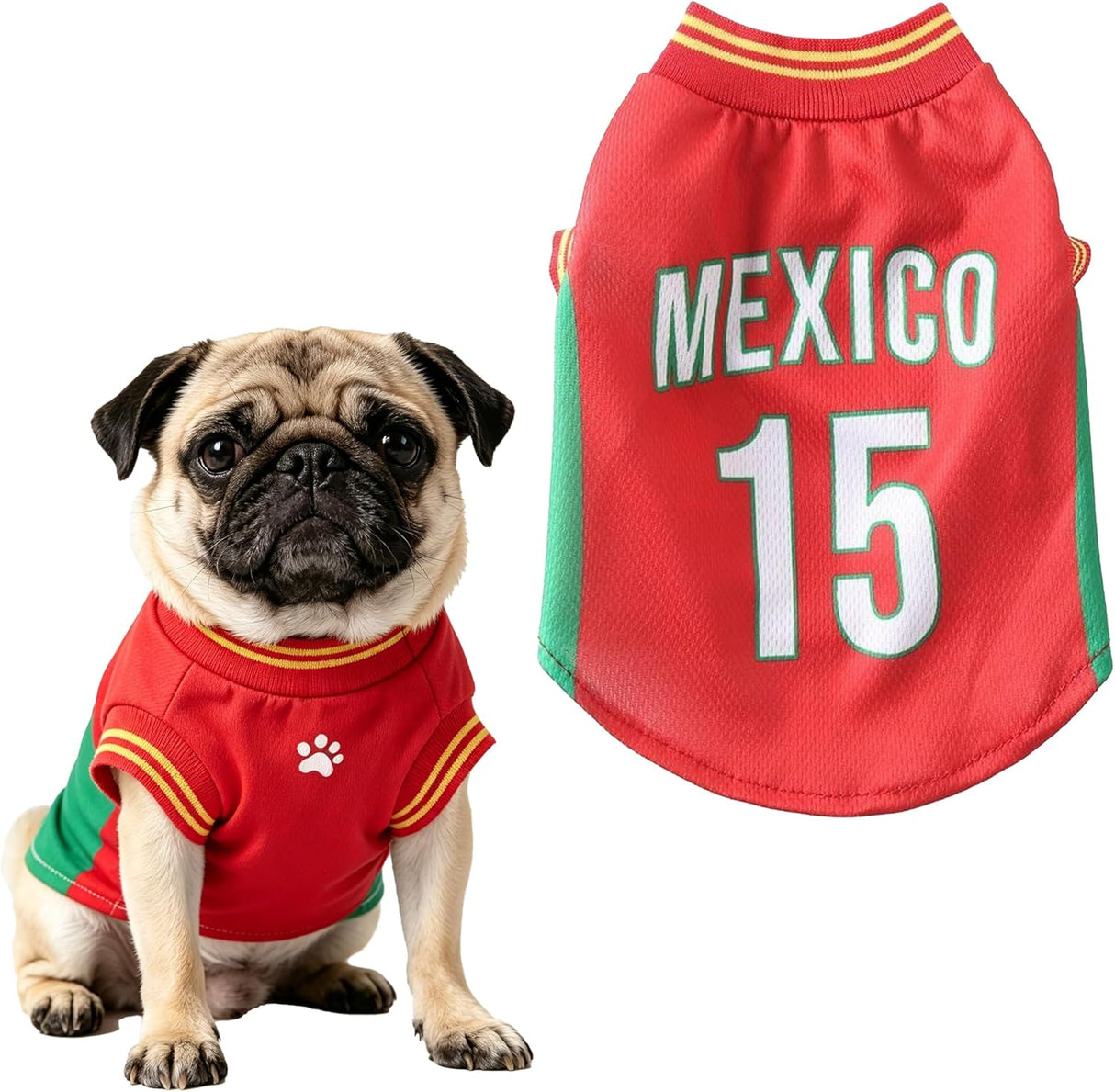 Mesh Breathable Pet Dog & Cat Soccer Jersey 2 Pack