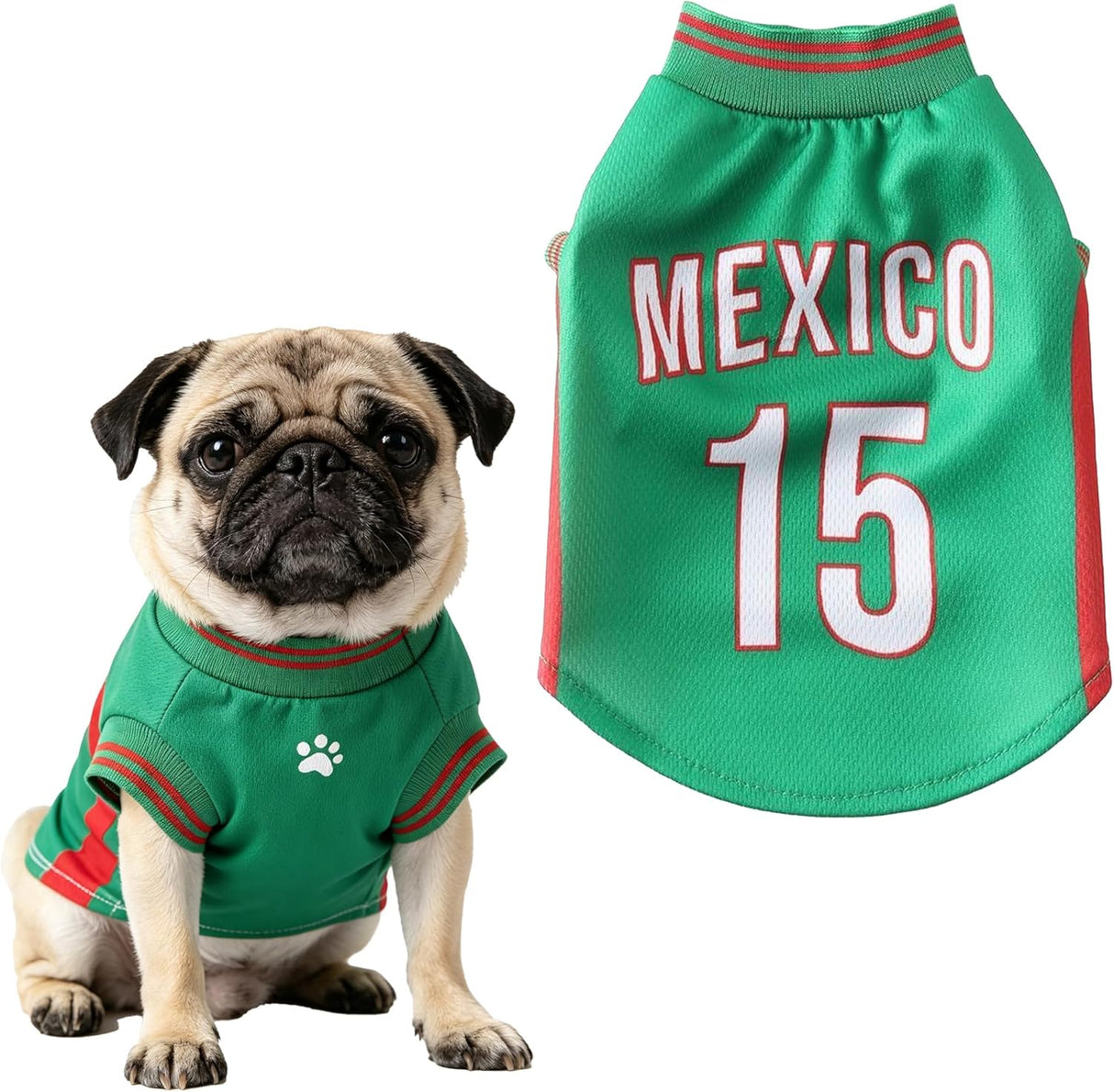 Mesh Breathable Pet Dog & Cat Soccer Jersey 2 Pack