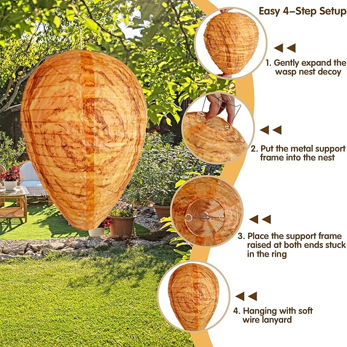 Fake Wasp Nest Hanging Lantern 5 Piece