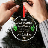 Thank You Gifts for Women Christmas Tree Decorative Glass Ornaments