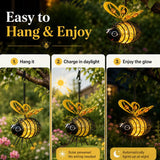 Solar Hanging Bee Garden Lights – 2 Pack