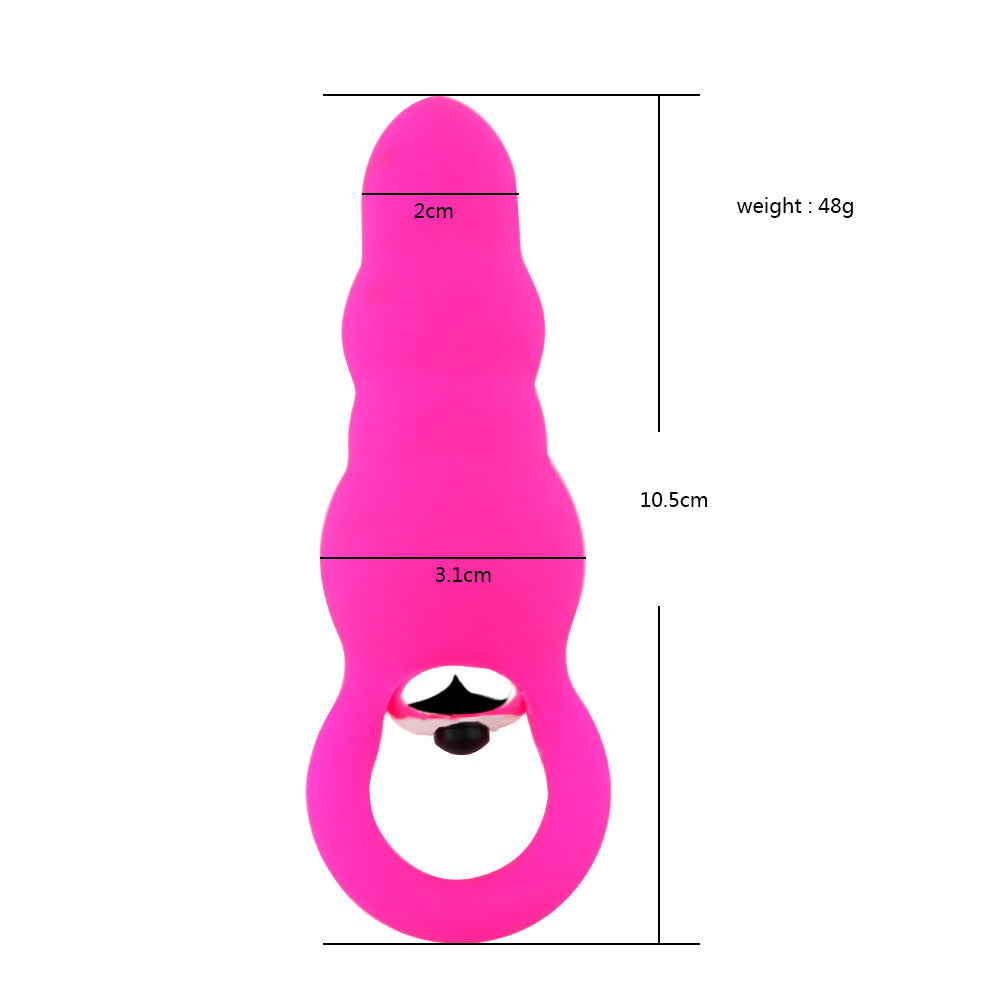 Silicone Vibrating Anal Plug Female Masturbator