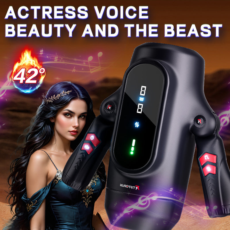 9 Telescopic Vibration LED Display Intelligent Heating Voice Male Handheld Aircraft Cup