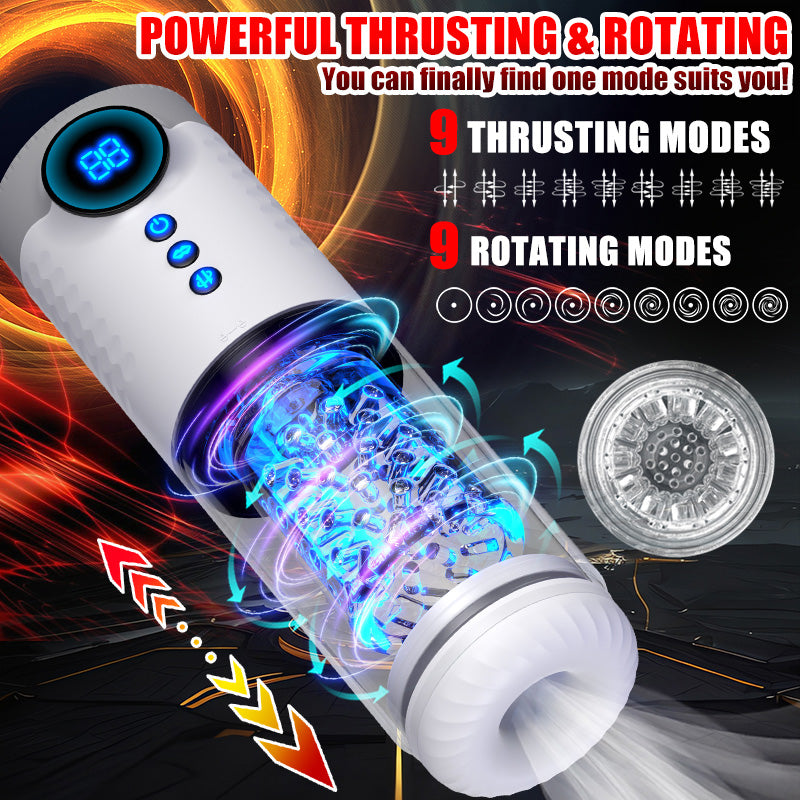 9-Frequency Fully Automatic Telescopic Rotating Male Masturbation Cup