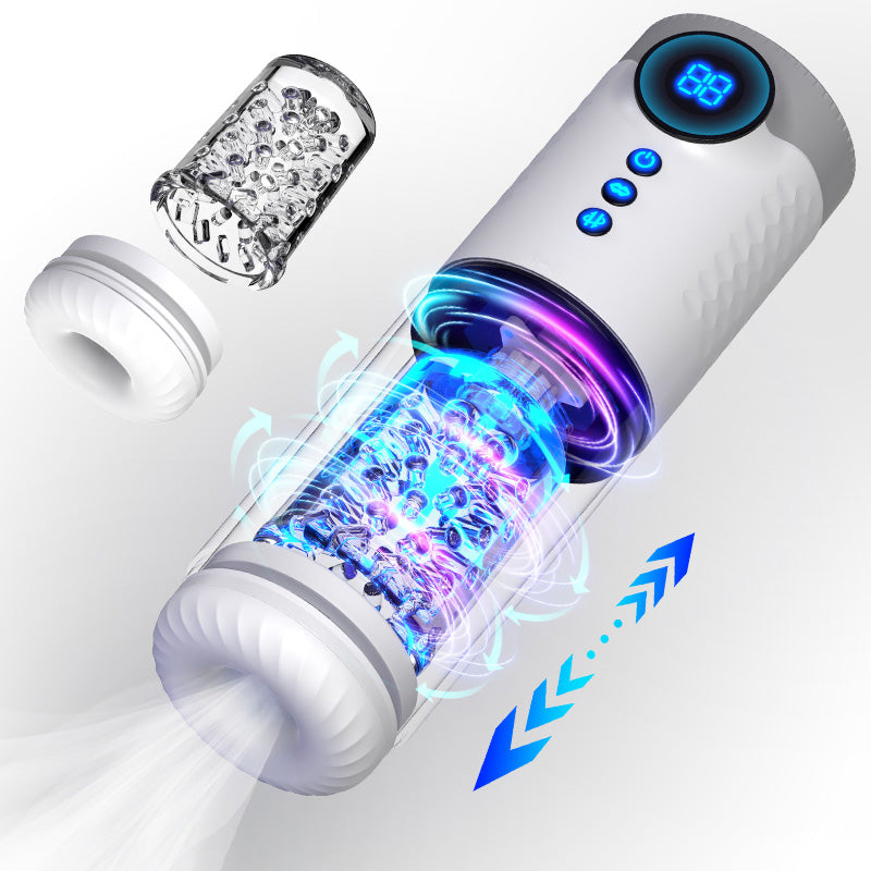 9-Frequency Fully Automatic Telescopic Rotating Male Masturbation Cup