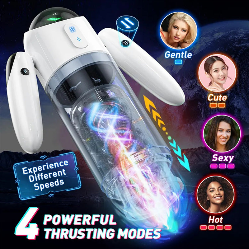 Automatic Robot Handheld 7 Thrusting 4 Rotation One Key Brust Male Masturbator
