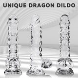 9 Inch Realistic Clear Crystal Dildo With Suction Cup