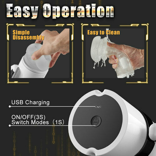 Showeggs 9 Thrusting Vibrating Handheld Male Masturbation Toys 2 in 1 Gamepad Design