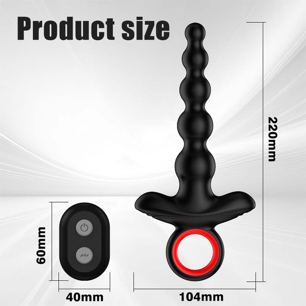 9 Vibration Modes Remote Control Butt Butt Plug Anal Beads Prostate Vibrator