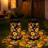 Colorful Sunflower Glow Solar Garden Lantern