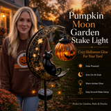👻 Solar Halloween Garden Stake Light with Black Cat & Pumpkin