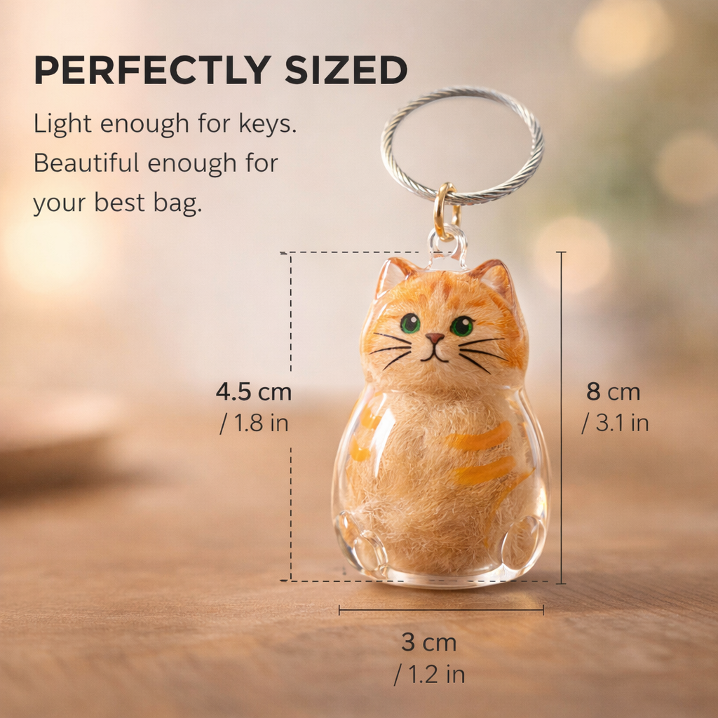 Pet Hair Keepsake Capsule Keychain for Cat & Dog Lovers -5Pcs
