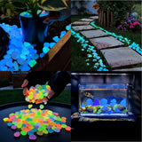 🌈 Colorful Glow in the Dark Garden Stones