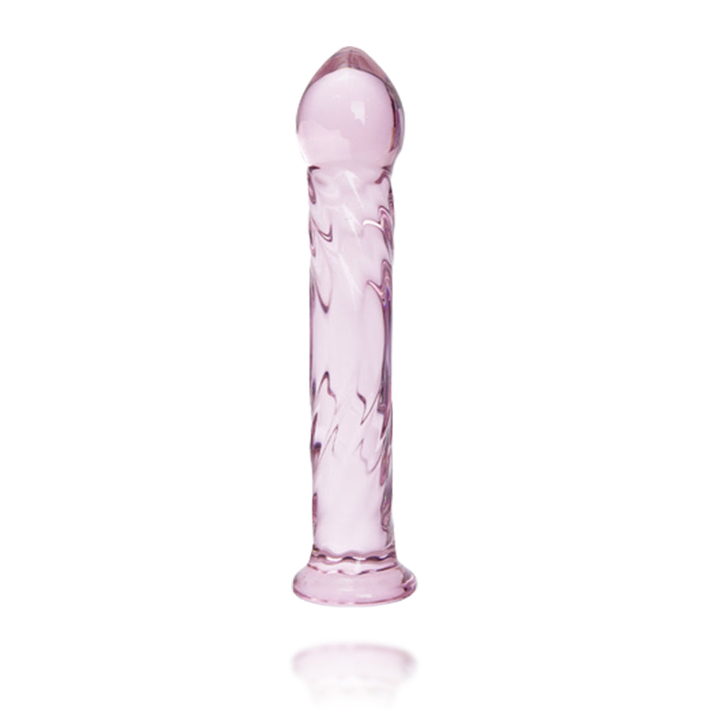 Crystal Glass Butt Plug Glass Dildo 6.7 Inch